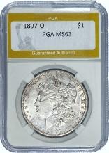 1897-O Morgan Silver Dollar PGA MS63