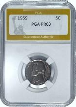 1959 Jefferson Nickel PGA PR63