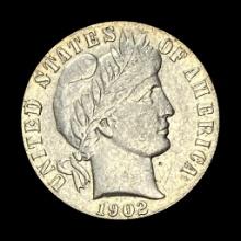 1902-S Silver Barber Dime LIGHTLY CIRCULATED
