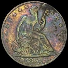 1855-O Silver Seated Liberty [Arrows] Half Dollar LIGHTLY CIRCULATED