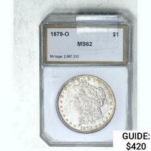 1879-O Morgan Silver Dollar  MS62