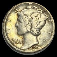 1924-S Mercury Dime LIGHTLY CIRCULATED