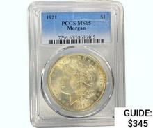 1921 Morgan Silver Dollar  MS65