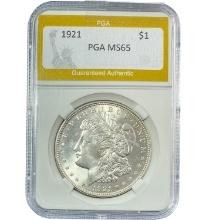 1921 Morgan Silver Dollar PGA MS65