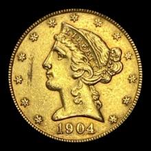 1904 Liberty Head Half Eagle $5 Gold UNCIRCULATED
