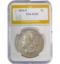1895-O Morgan Silver Dollar PGA AU55