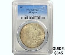 1921 Morgan Silver Dollar  MS65