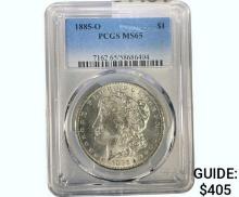 1885-O Morgan Silver Dollar  MS65