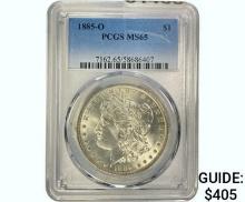 1885-O Morgan Silver Dollar  MS65