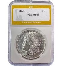 1891 Morgan Silver Dollar PGA MS63