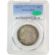 1817/3 Capped Bust Half Dollar PCGS XF45 CAC PQ