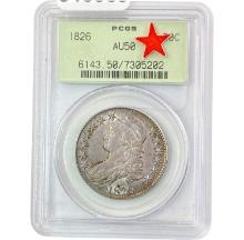 1826 Capped Bust Half Dollar PCGS AU50 OGH PQ