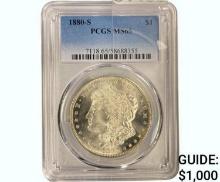 1880 Morgan Silver Dollar  MS65