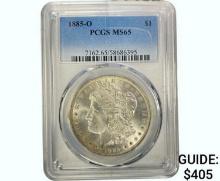1885-O Morgan Silver Dollar  MS65