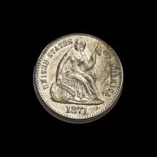 1871 Seated Liberty Half Dime CLOSELY UNCIRCULATED