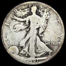 1921-D Silver Walking Liberty Half Dollar NICELY CIRCULATED