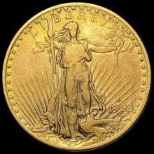 1908-D No Motto Saint-Gaudens $20 Gold NEARLY UNCIRCULATED