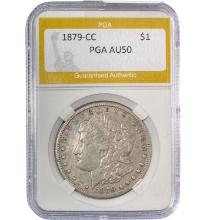 1879-CC Morgan Silver Dollar PGA AU50