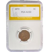 1872 Indian Head Cent PGA AU50