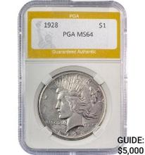 1928 Peace Silver Dollar PGA MS64