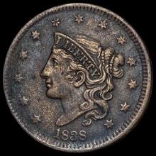 1838 Coronet Head Large Cent NEARLY UNCIRCULATED