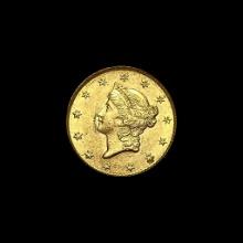1852 $1 Gold Liberty Head CLOSELY UNCIRCULATED