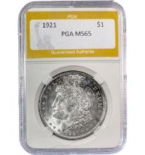 1921 Morgan Silver Dollar PGA MS65