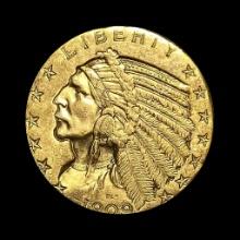 1909 Indian Head Gold Half Eagle $5 UNCIRCULATED