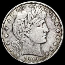 1909-O Silver Barber Half Dollar CLOSELY UNCIRCULATED