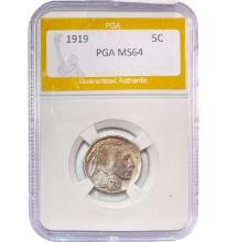1919 Buffalo Nickel PGA MS64
