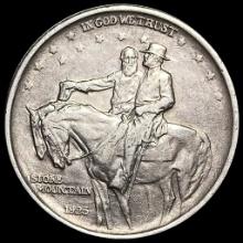 1925 Stone Mountain Silver Half Dollar CHOICE AU