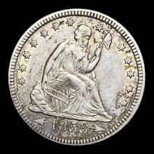 1853 Seated Liberty Quarter (No Arrows) CLOSELY UNCIRCULATED