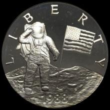1988-P Silver Dollar Young Astronauts GEM PROOF