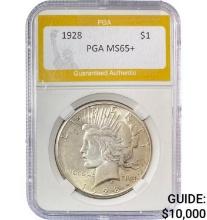 1928 Peace Dollar PGA MS65+
