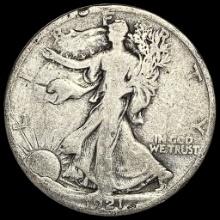 1921-S Silver Walking Liberty Half Dollar NICELY CIRCULATED
