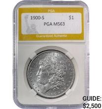 1900-S Morgan Silver Dollar PGA MS63