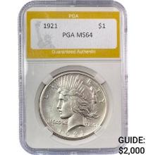 1921 Peace Silver Dollar PGA MS64