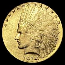 1914 Indian Head Eagle $10 Gold Coin UNCIRCULATED