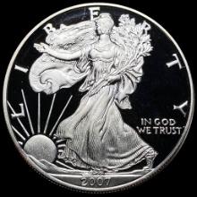 2007-W Silver American Eagle Proof $1 GEM PROOF