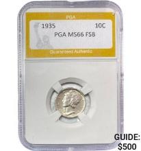 1935 Mercury Dime PGA MS66 FSB