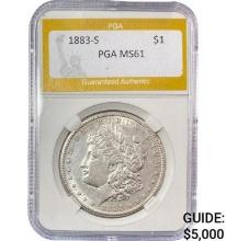 1883-S Morgan Silver Dollar PGA MS61
