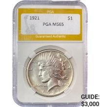 1921 Peace Silver Dollar PGA MS65