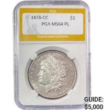 1878-CC Morgan Dollar PGA MS64 PL