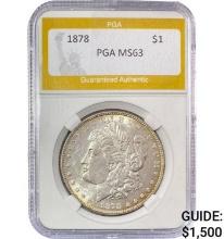1878 Morgan Silver Dollar PGA MS63