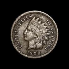1908-S Indian Head Cent LIGHTLY CIRCULATED