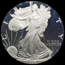 1996-P Silver American Eagle Proof $1 GEM PROOF