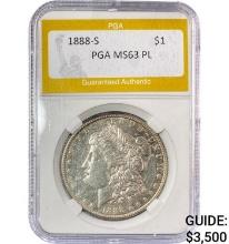 1888-S Morgan Dollar PGA MS63 PL