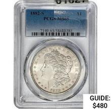 1882-S Morgan Silver Dollar  MS65
