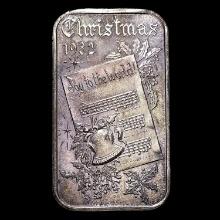 1982 Dahlonega Mint Silver 1 OZ Christmas Bar HIGH GRADE