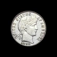 1892 Silver Barber Dime CLOSELY UNCIRCULATED